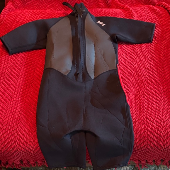 Ron Jon Kids Swim Wetsuit - Black and Red kids size 14 - Picture 5 of 5